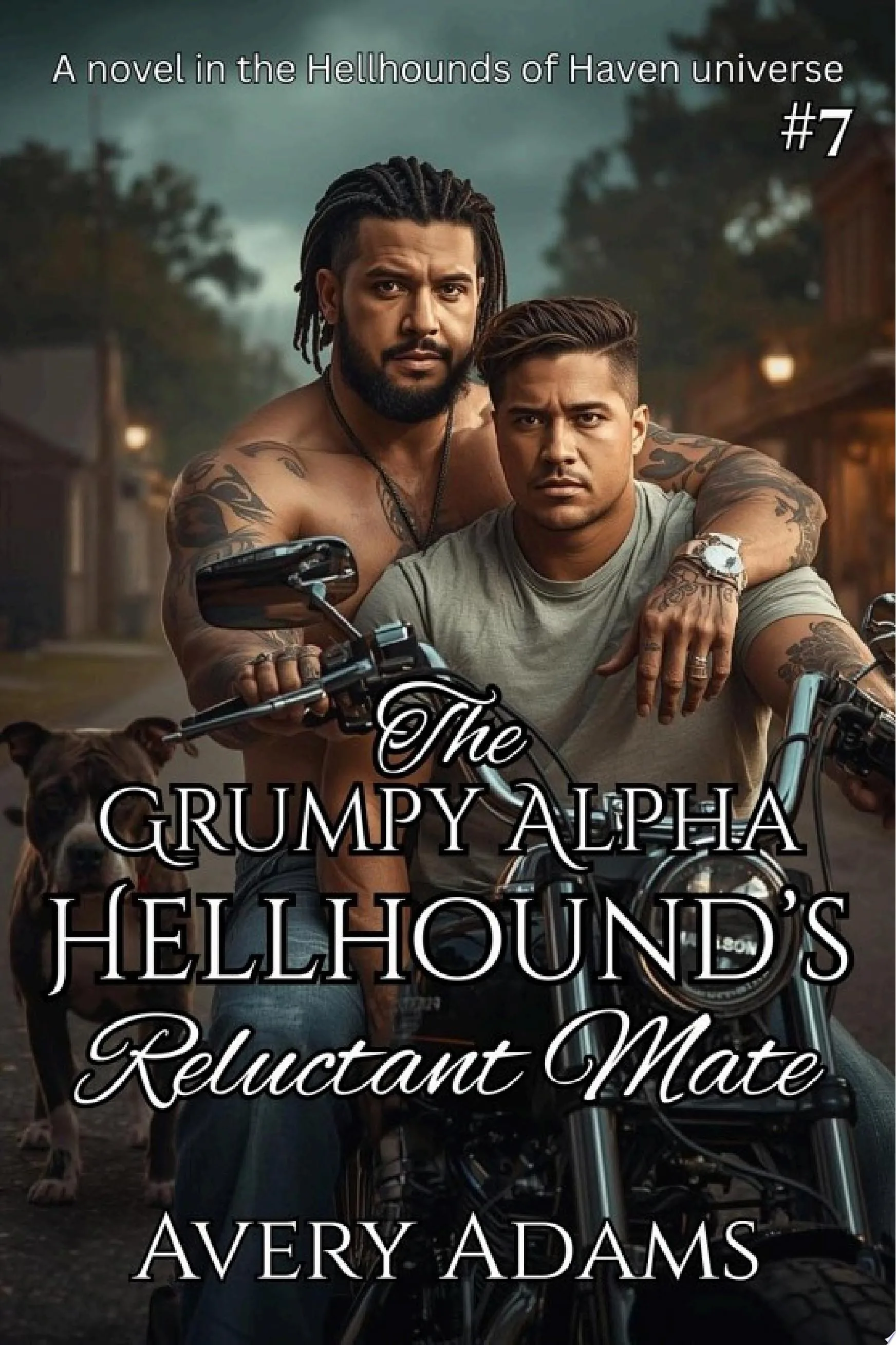 Cover of The Grumpy Alpha Hellhound's Reluctant Mate by Avery Adams