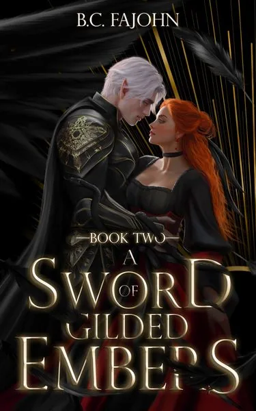 Portada de A Sword of Gilded Embers, de B.C. FaJohn